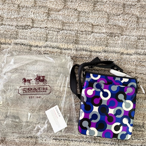 Coach Women's Blue and Purple Crossbody Signature Collection Bag - Picture 2 of 2